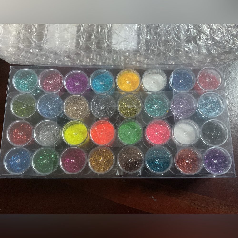 32-Color Fine Glitter Set for Slime & Candle Making - New